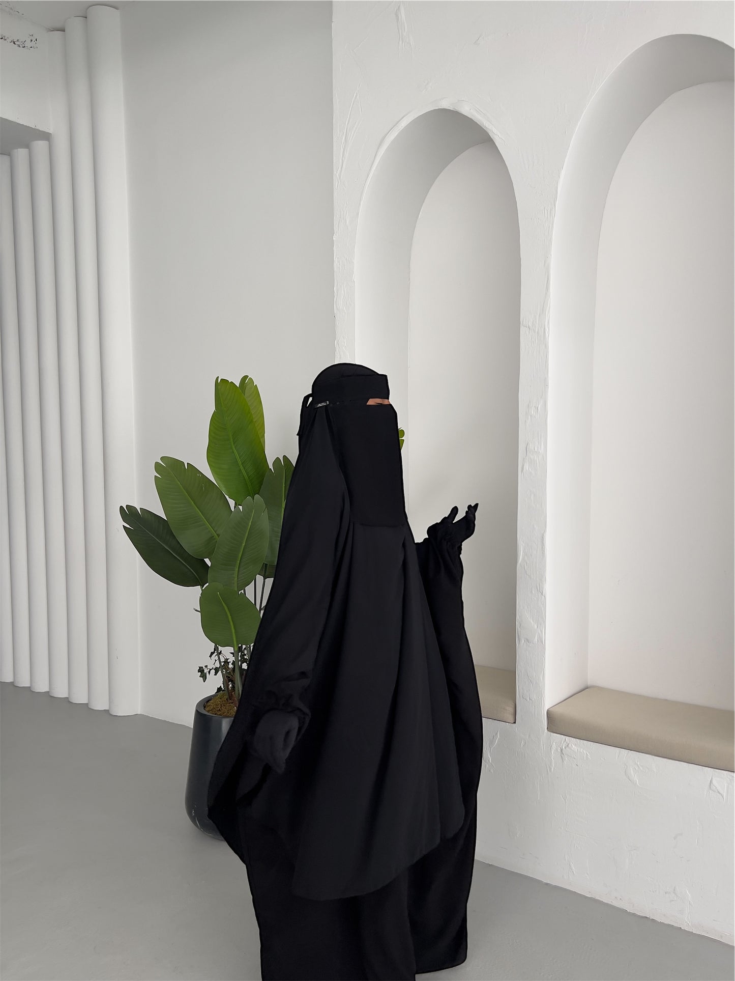 Batwing Abaya - Black