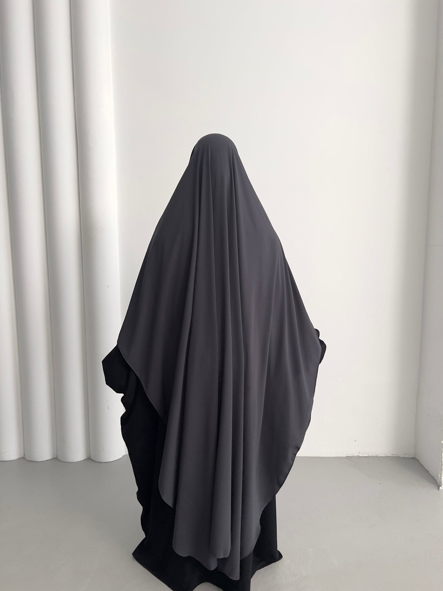 Khimar Aisha - Charcoal Grey