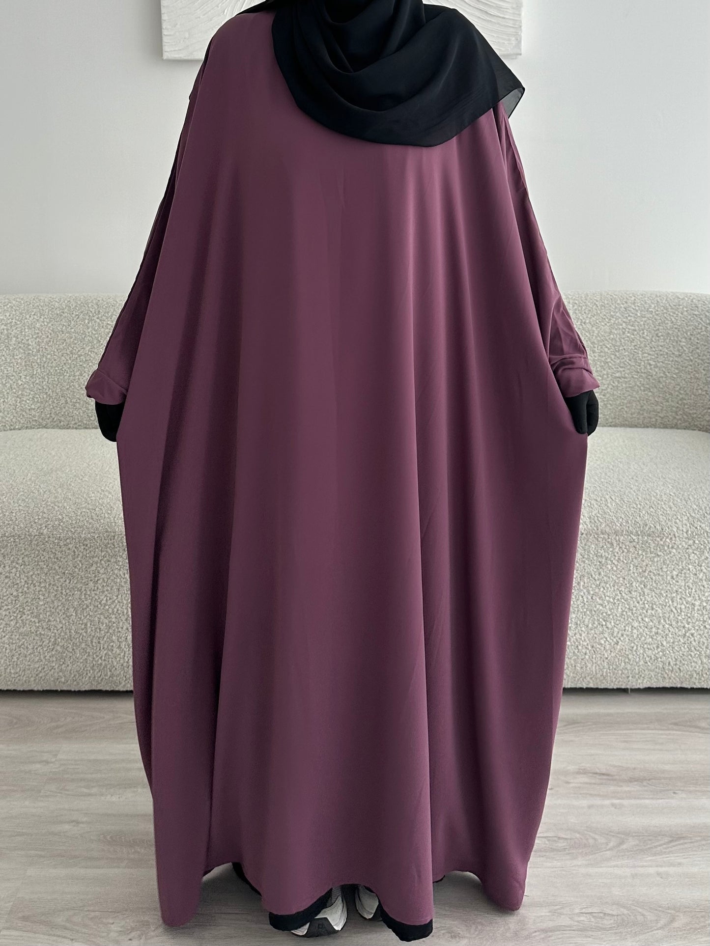 Batwing Abaya- mauve