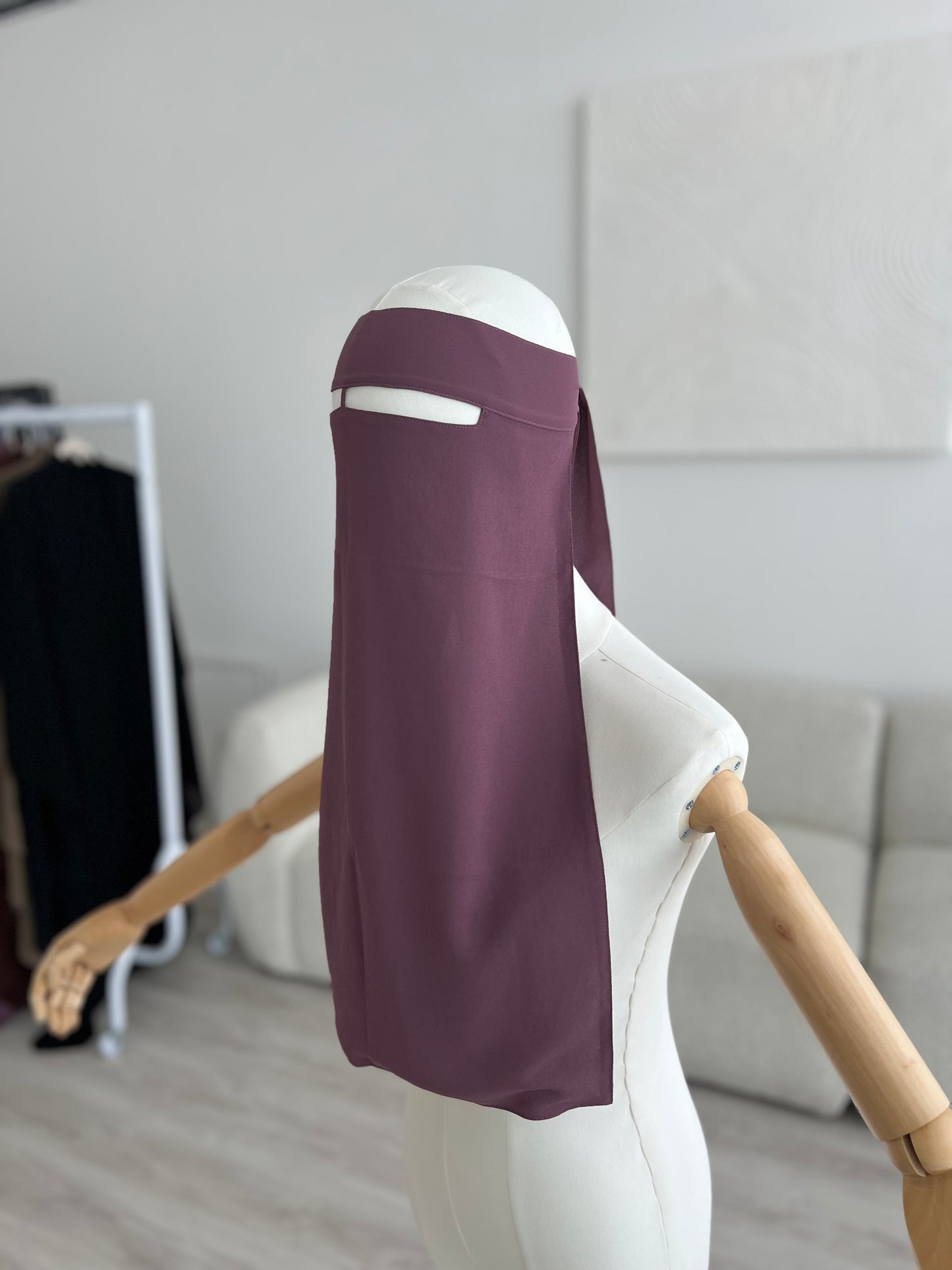 1 Layer Niqab | Nose string - Mauve