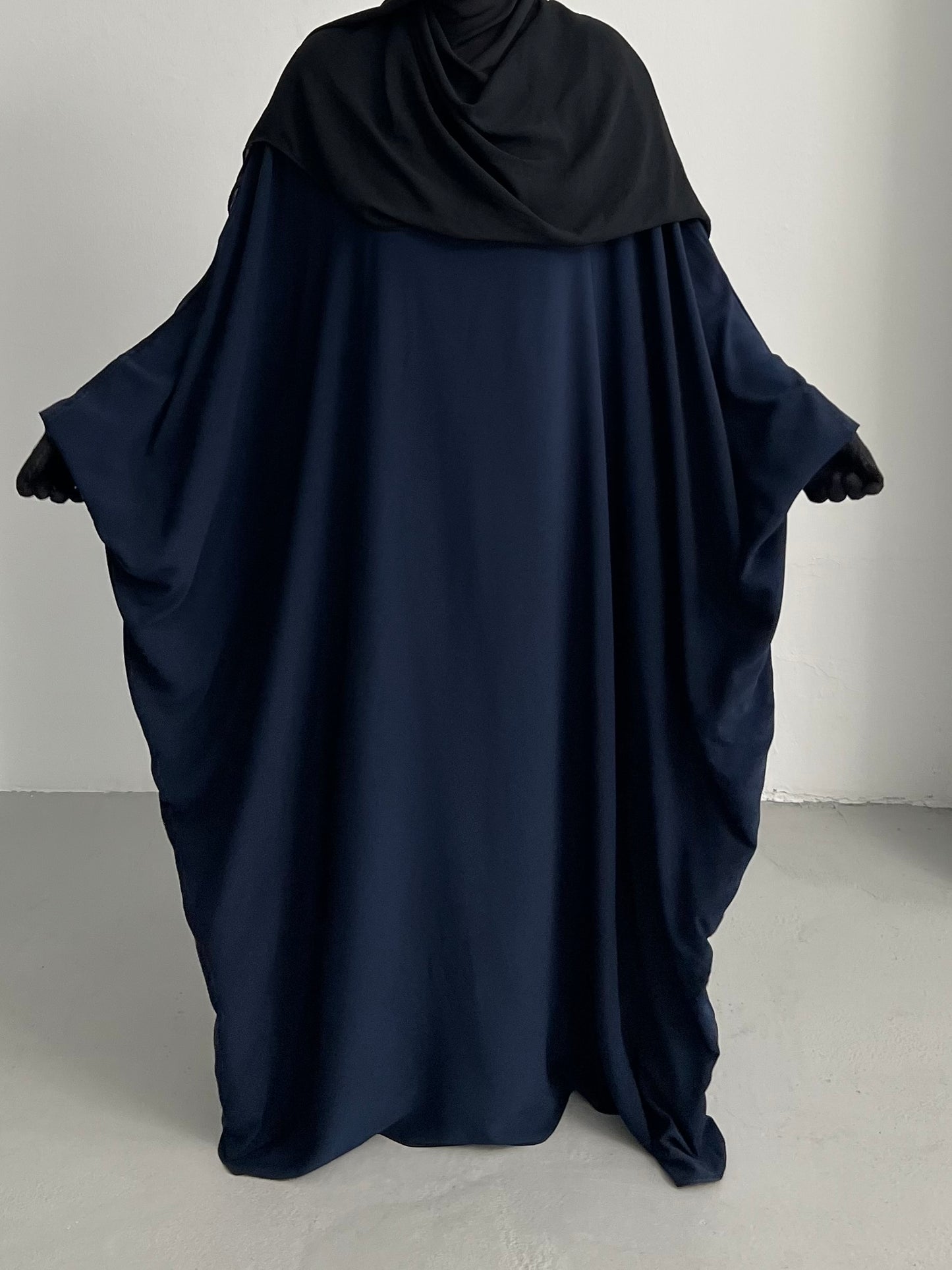 Batwing Abaya - Navy