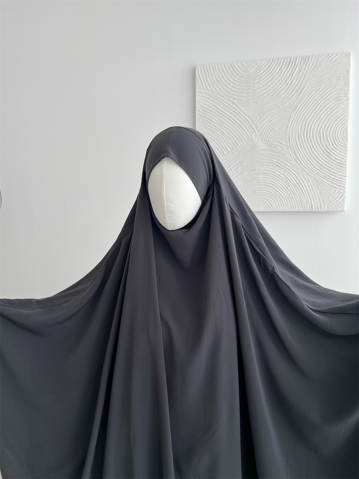 Khimar Aisha - Charcoal Grey