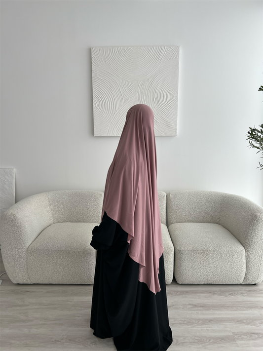 Jersey Khimar - Dusty pink