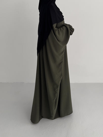 Batwing Abaya - Deep Olive