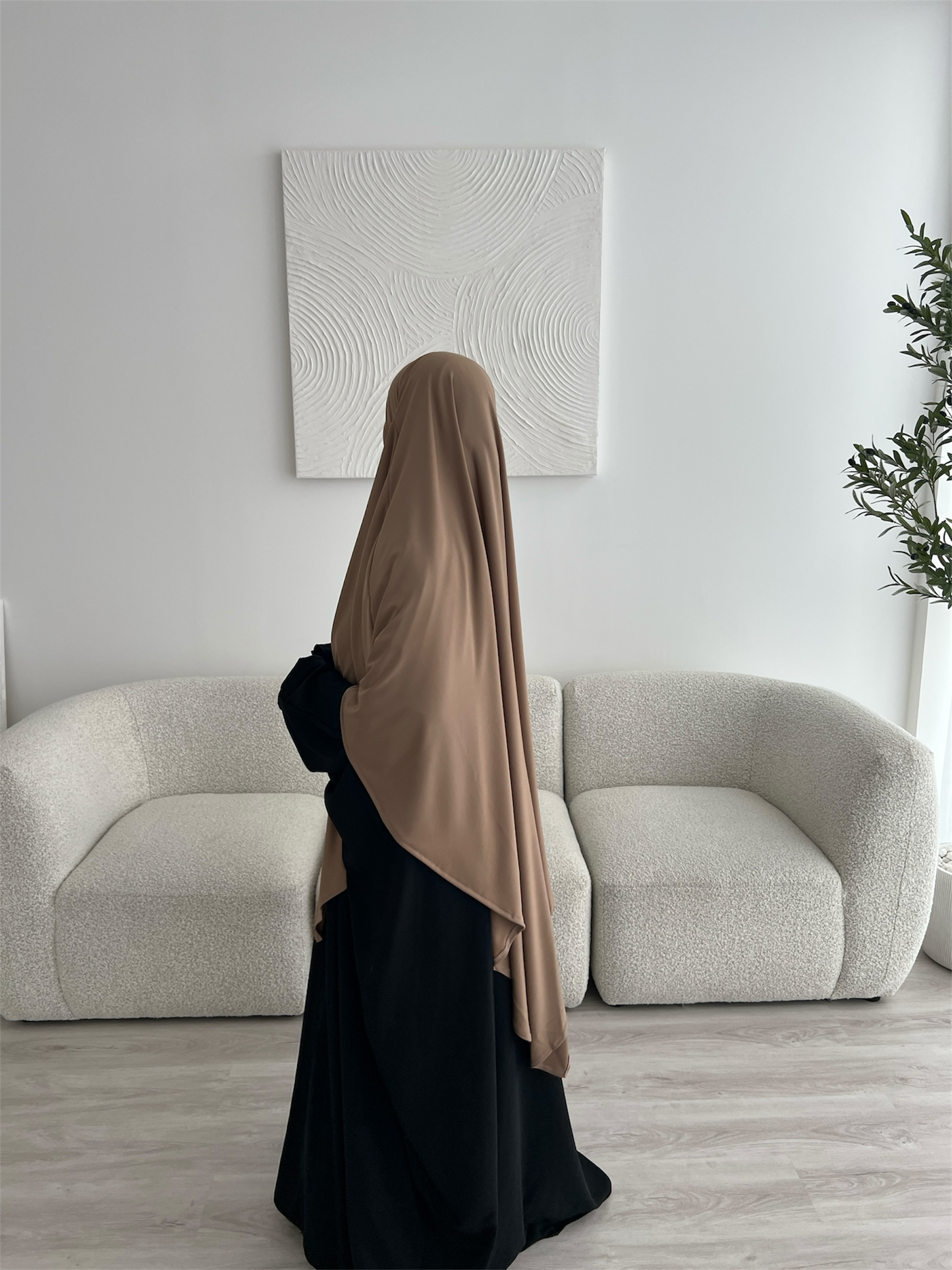 Jersey Khimar - Mocha
