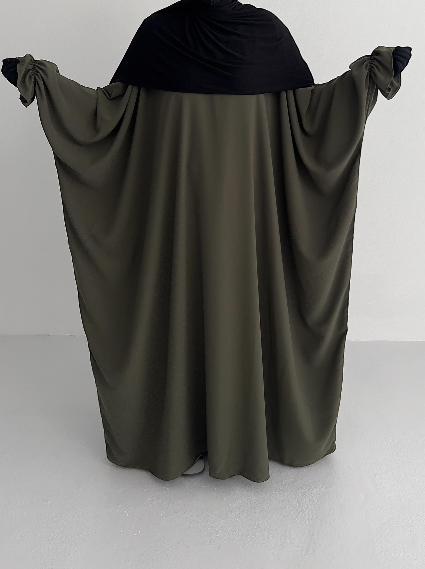 Batwing Abaya - Deep Olive