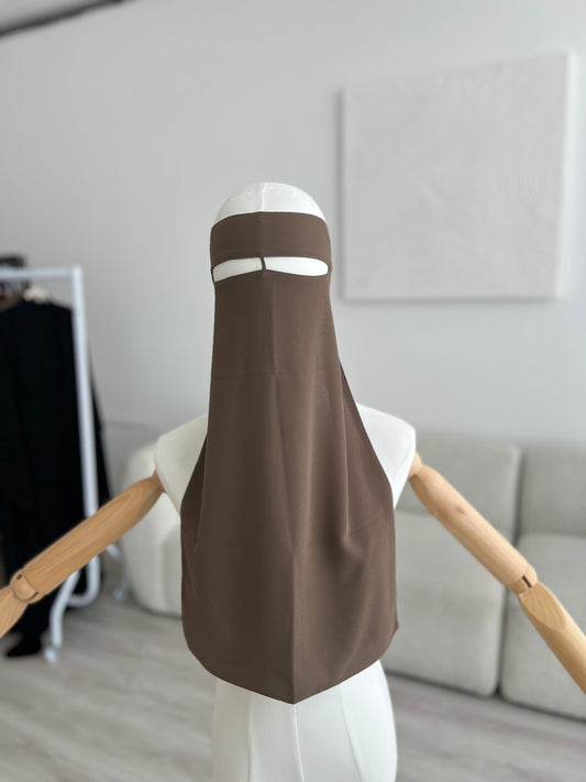 1 Layer Niqab | Nose String - Taupe