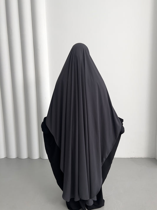 Khimar Aisha - Charcoal Grey