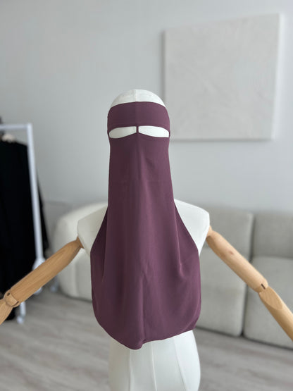 1 Layer Niqab | Nose string - Mauve