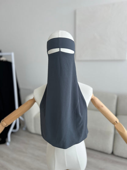 1 Layer Niqab | Nose String - Grey