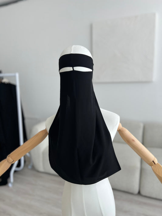 1 Layer Niqab | Nose String - Black
