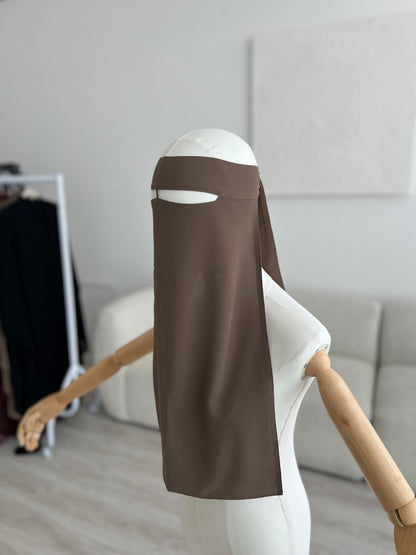 1 Layer Niqab | Nose String - Taupe