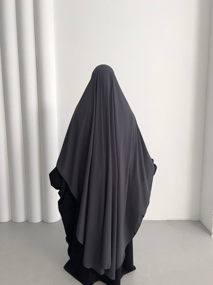 Khimar Aisha - Charcoal Grey
