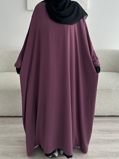 Batwing Abaya- mauve