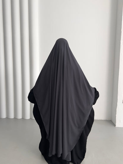 Khimar Aisha - Charcoal Grey