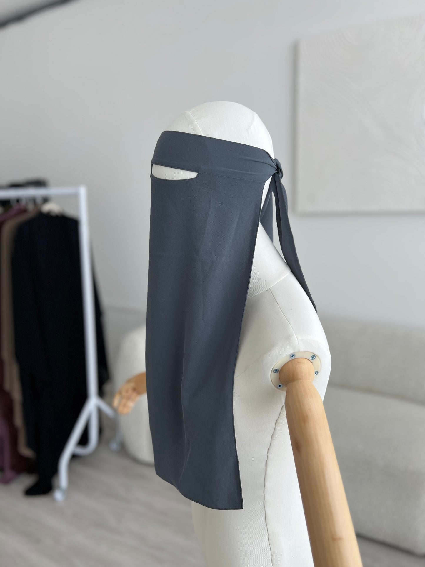 1 Layer Niqab | Nose String - Grey