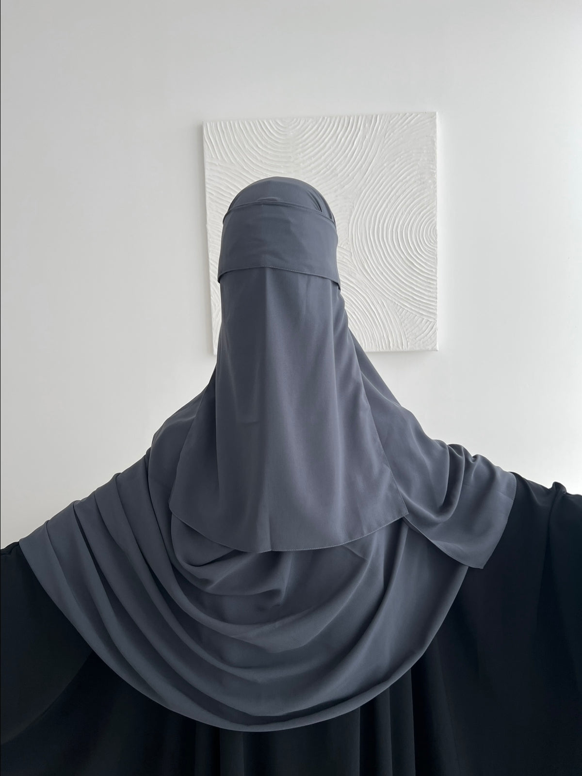 Flap Niqab Set - Grey