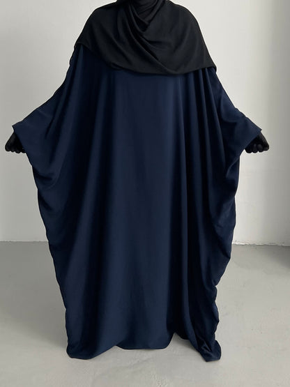 Batwing Abaya - Navy