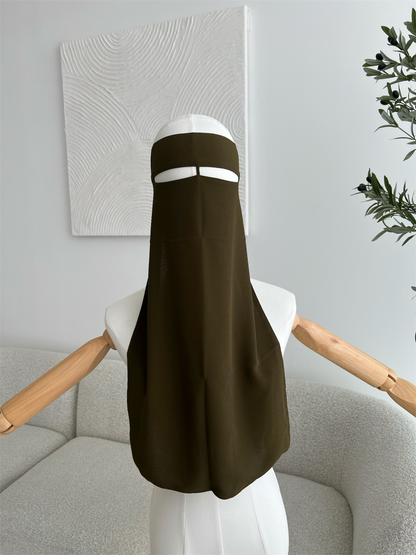 1 Layer Niqab | Nose String - Khaki