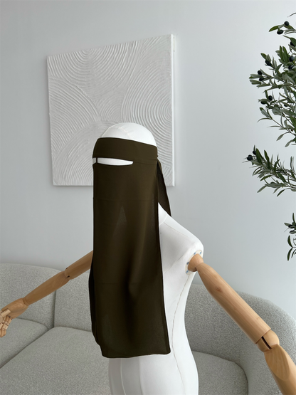 1 Layer Niqab | Nose String - Khaki