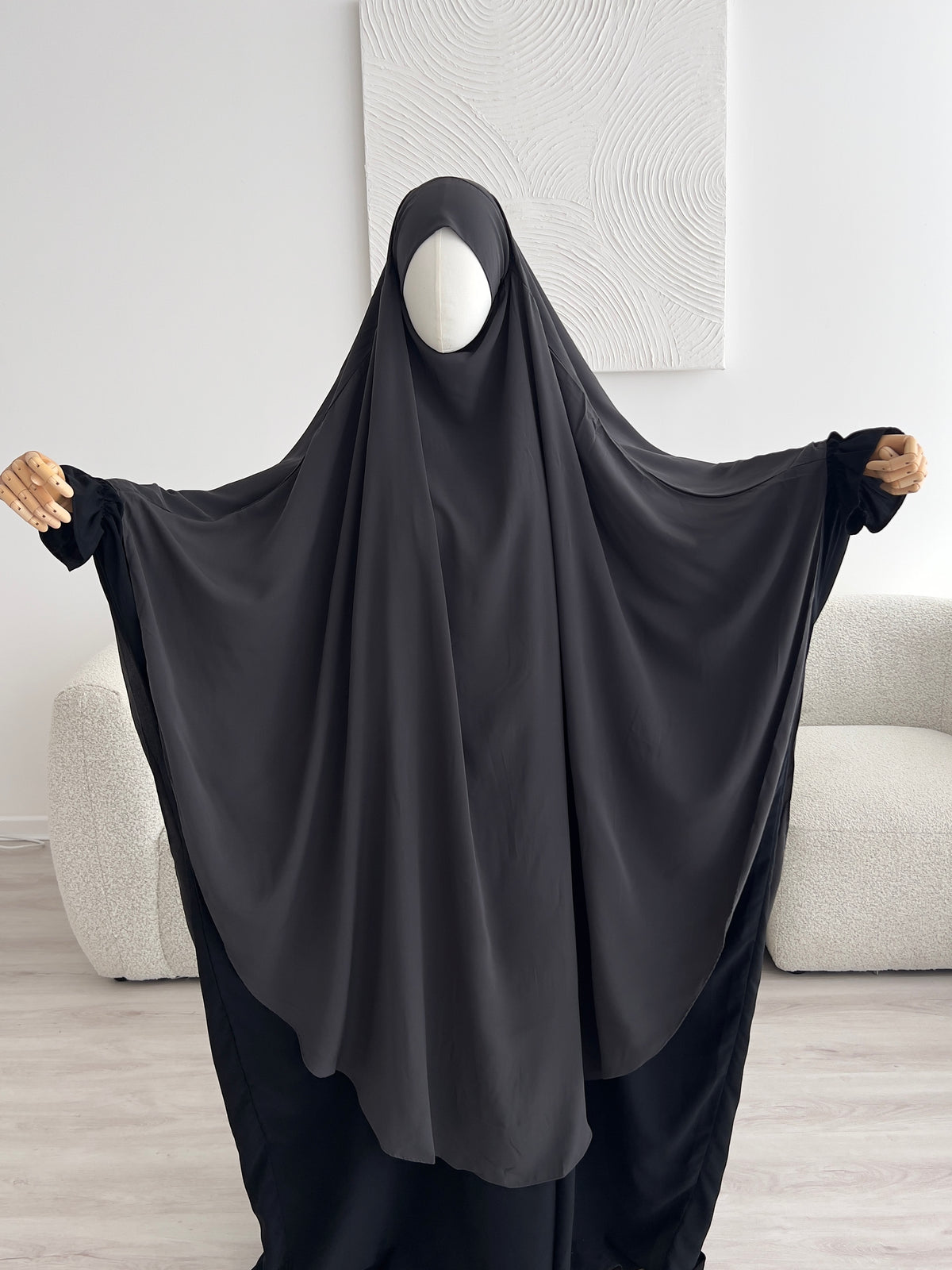 Khimar Aisha - Charcoal Grey