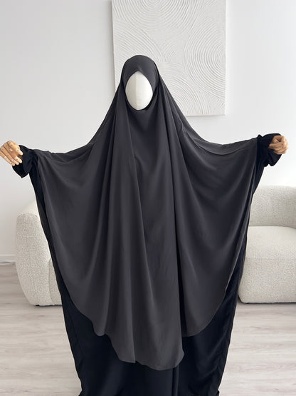 Khimar Aisha - Charcoal Grey