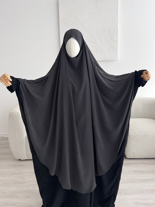 Khimar Aisha - Charcoal Grey